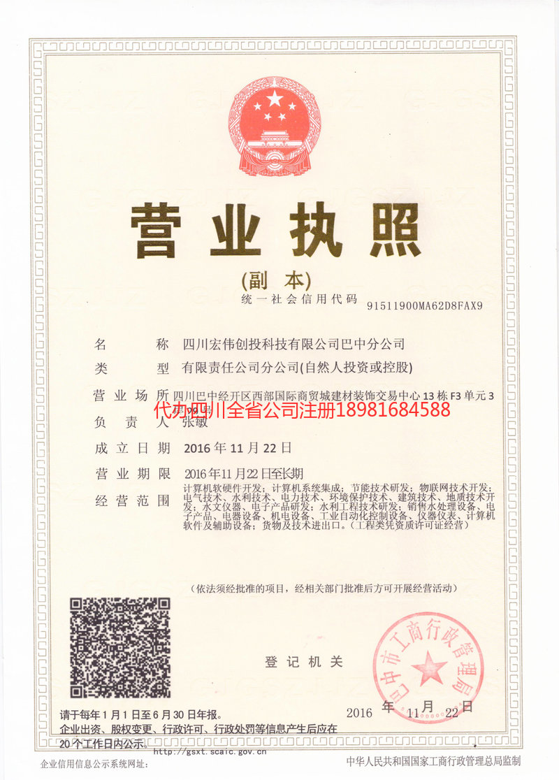 阳江阳江宏伟创投科技有限公司